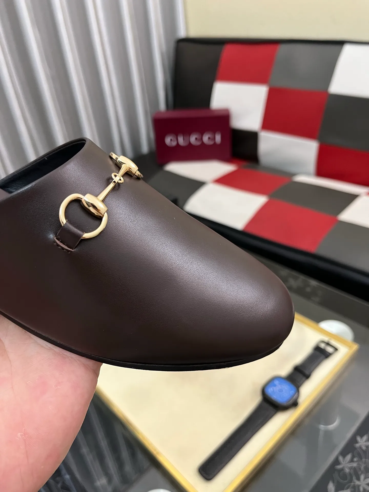 Men's shoes 💰480⌚️⌚️[Gucci] 2024 new season half-slip men's shoes, made of Italian imported first-layer frosted cowhide➕sheepskin lining, original hardware buckle, original combination wear-resistant outsole, real shot 🎬 Very comfortable on the feet, size 36-44